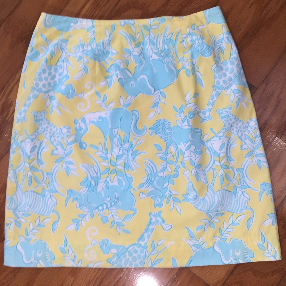 Lilly Pulitzer Cotton Animal Skirt Size 2